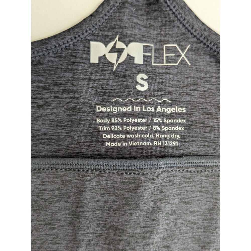 EUC Popflex Zip Front Sports Bra Size S Heather Gray Supportive Workout - Picture 4 of 8
